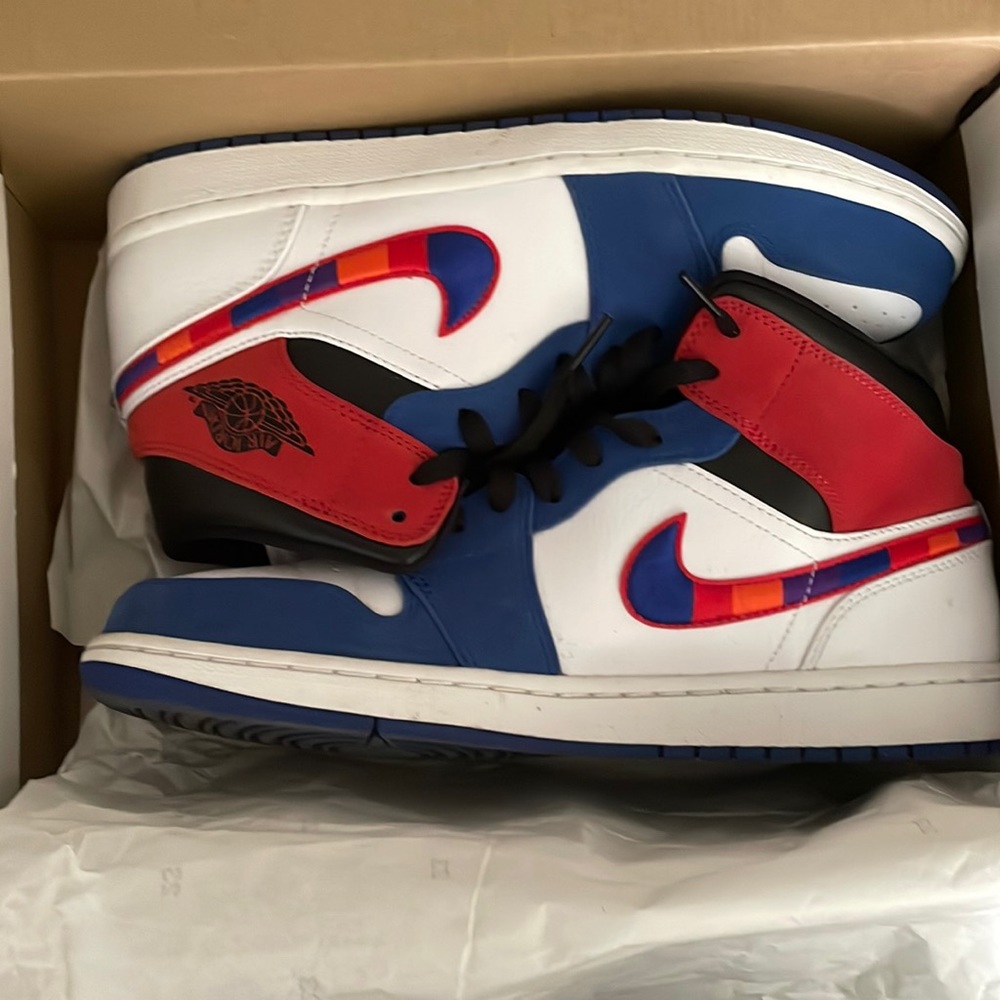 Air Jordan One Mids Multi Color Swoosh